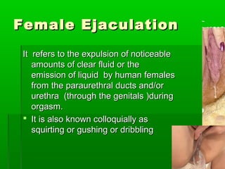 Female Ejaculation Is Called What